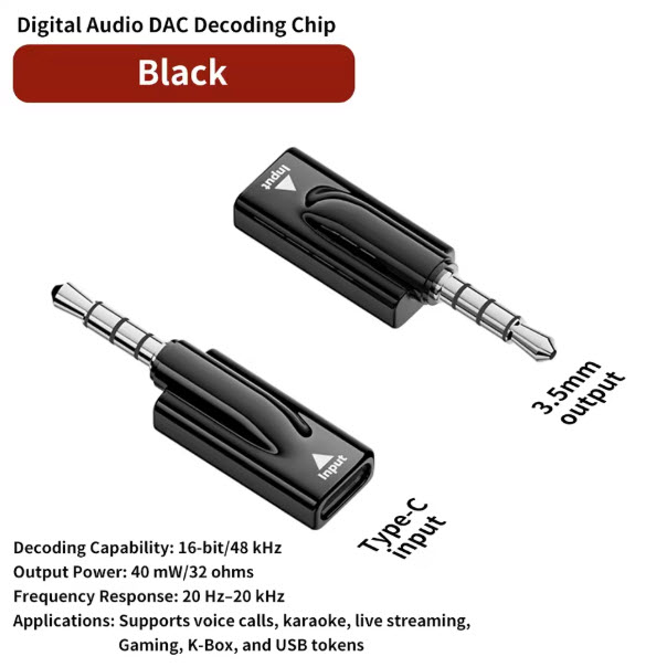 Convertidor de Audio ANKNDO Tipo USB C a 3.5mm, Adaptador USB C Hembra a AUX Macho, DAC HiFi sin Pérdidas para Sistema de Música de Auto